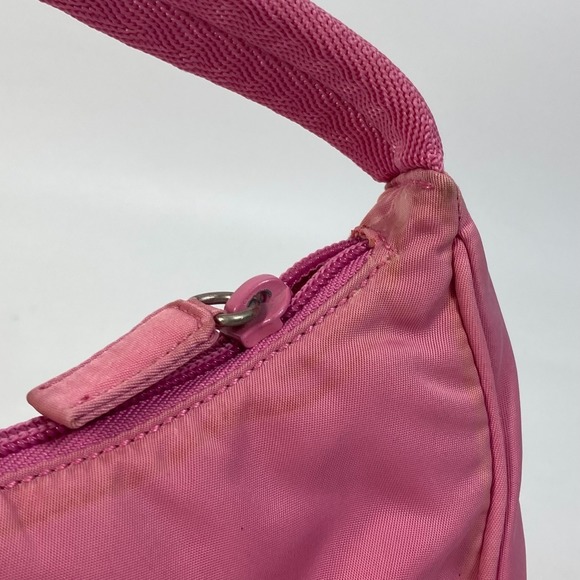 Prada Triangle Plate Mini Bag Handbag Pink - Picture 7 of 9